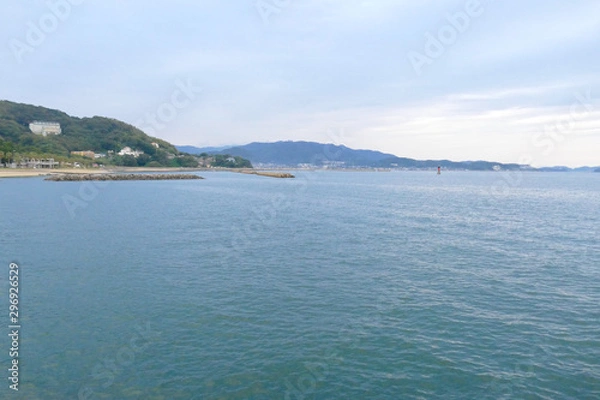 Fototapeta 愛知県西尾市　宮崎漁港　ドローン空撮