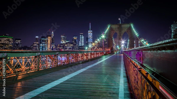 Obraz brooklyn bridge at night