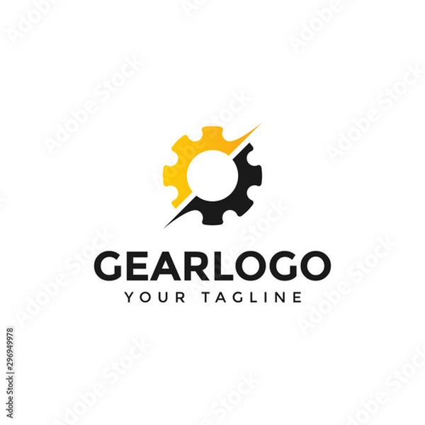 Obraz Abstract Mechanical Gear Logo Design Template