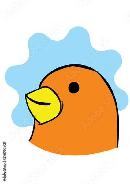 Fototapeta Drawing bird head