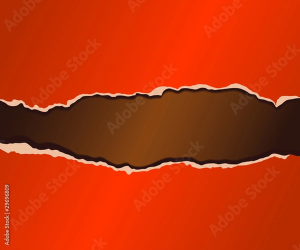Obraz Red torn paper