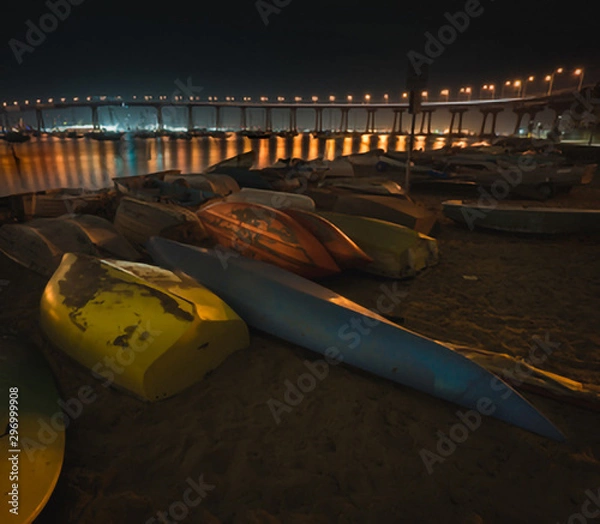Obraz bridge at night
