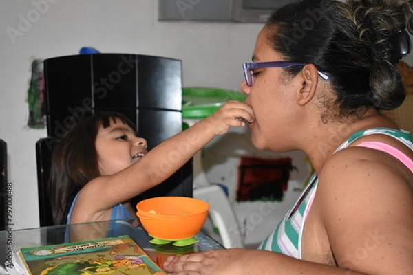 Obraz mother feeding son