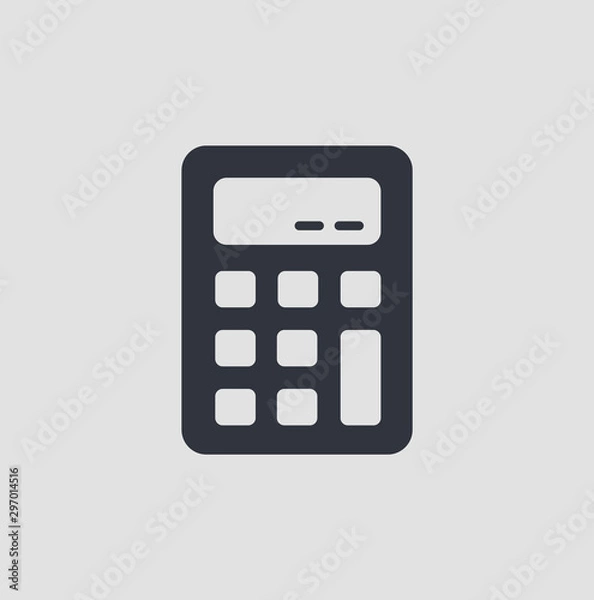 Obraz calculator icon, vector illustration. Flat design style