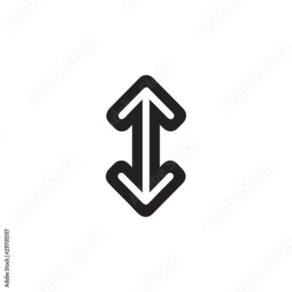 Fototapeta Arrow icon vector isolated on background. Trendy sweet symbol. Pixel perfect. illustration EPS 10. - Vector