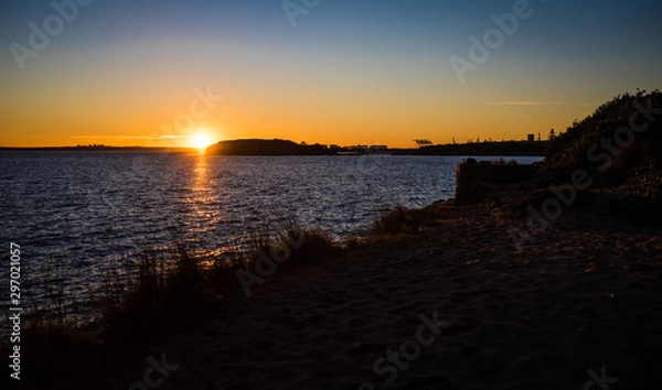 Fototapeta sunset on beach