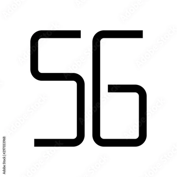 Obraz 5g line vector single icon