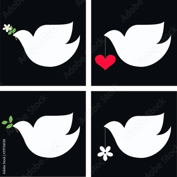 Fototapeta peace doves