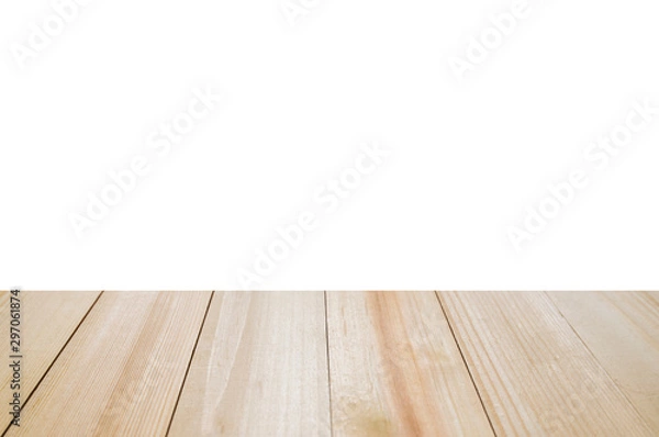 Obraz wood table texture on isolate white background
