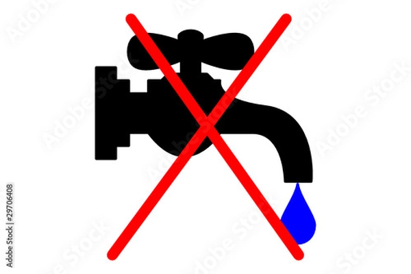 Obraz agua no potable