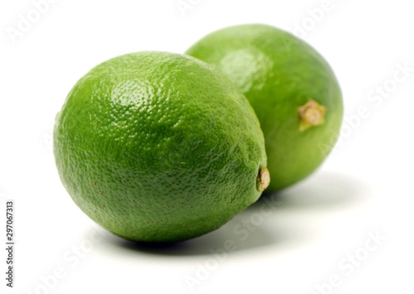 Obraz Fresh lemon on white background