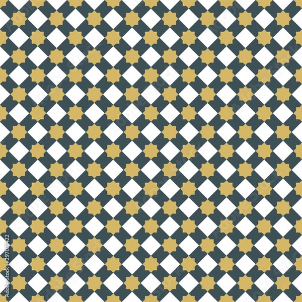 Fototapeta Arabesque seamless geometrical tiles pattern