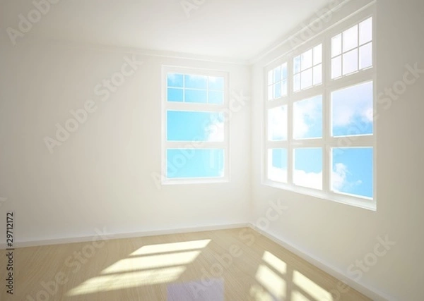 Fototapeta empty 3d interior