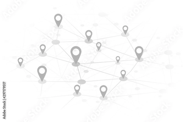 Fototapeta Global positioning system concept