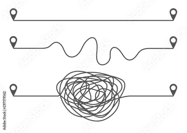 Obraz Three ways of development concept