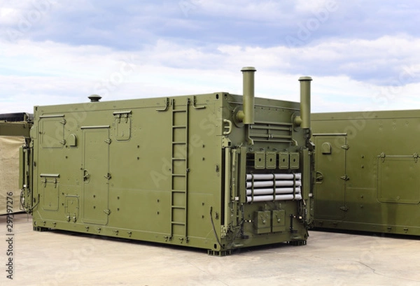 Fototapeta Army field  power station