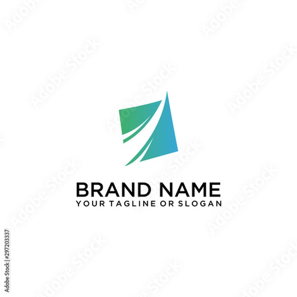 Fototapeta financial logo design with full color vector template style