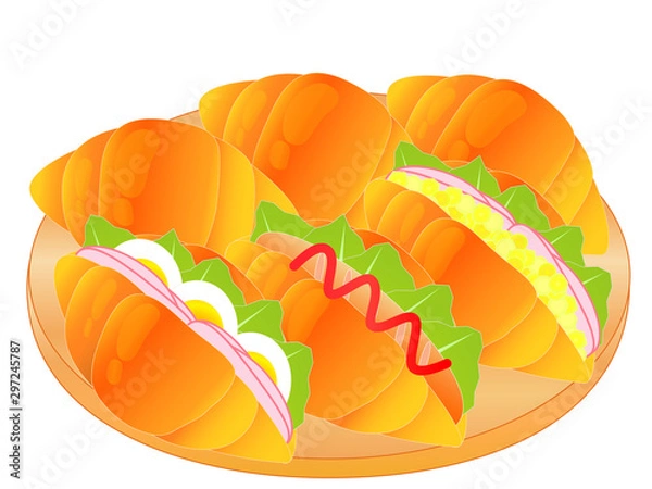 Obraz バターロールパン