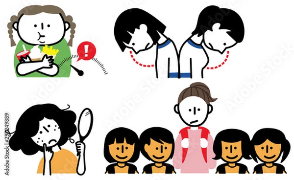 Fototapeta 女の子の悩み