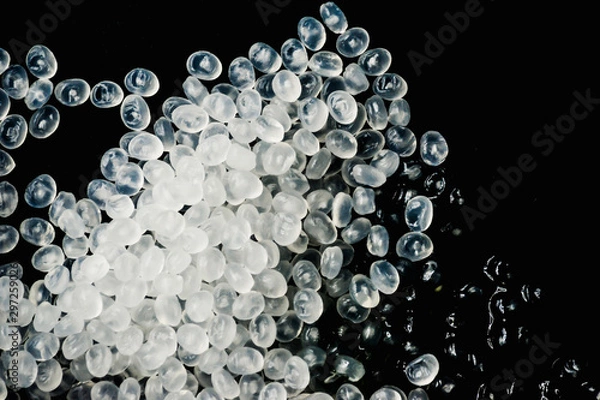 Fototapeta Polypropylene granule close-up background texture.