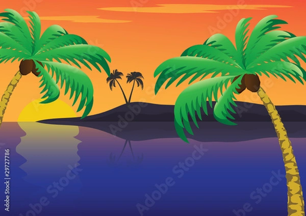 Fototapeta Tropical sunset