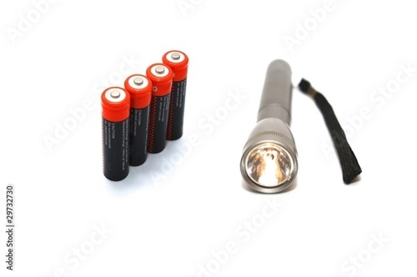 Obraz Flashlight with batteries