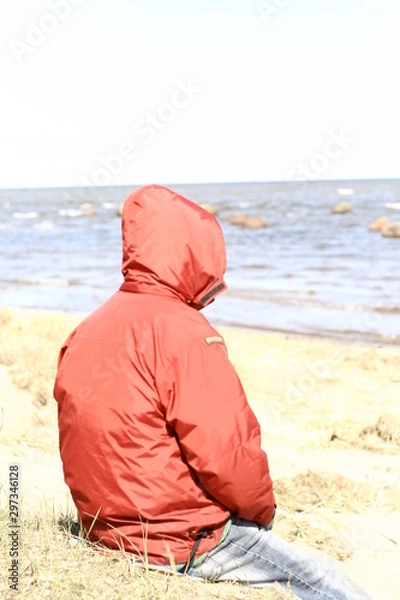 Obraz man on the beach