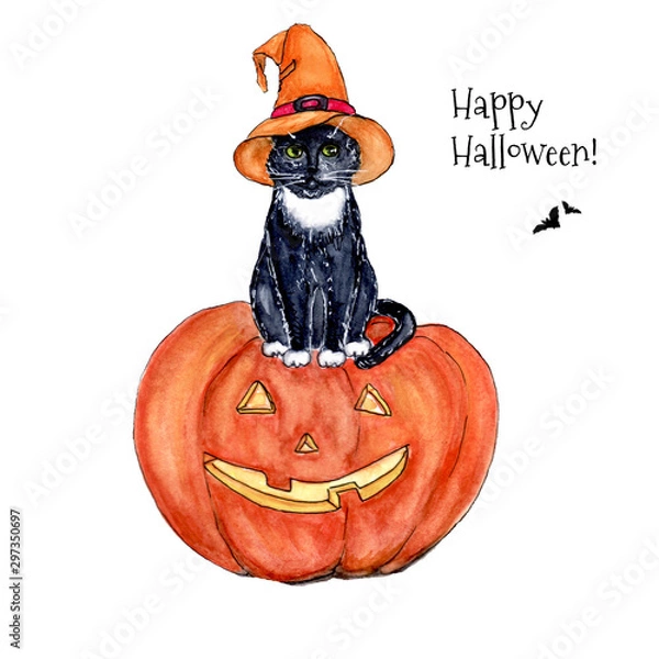 Obraz Halloween watercolor illustration