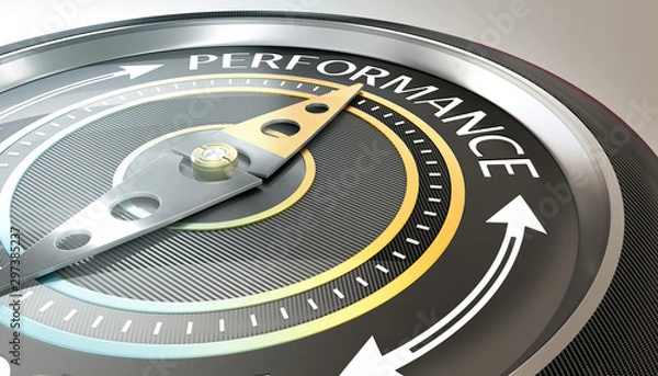 Obraz compass needle pointing performance word