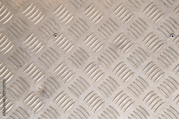 Obraz Background metal texture with anti-slip relief. metal sheet