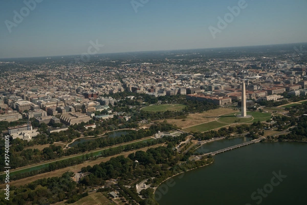 Fototapeta Washington DC aerial 