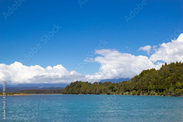 Fototapeta View of Okarito lagoon, West coast of south island of New Zealand