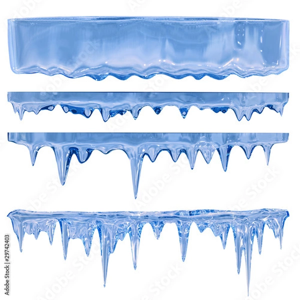 Fototapeta blue icicles