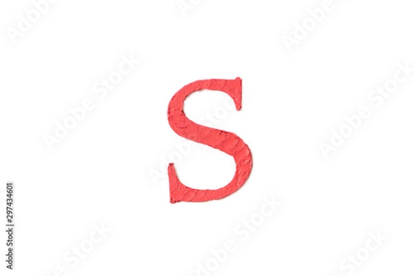 Fototapeta font alphabet handwritten by red  lipstick 