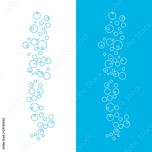 Fototapeta Vector Illustration of Underwater Bubbles, Pattern, Texture