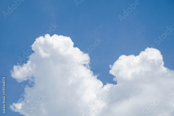 Obraz blue sky with white clouds	