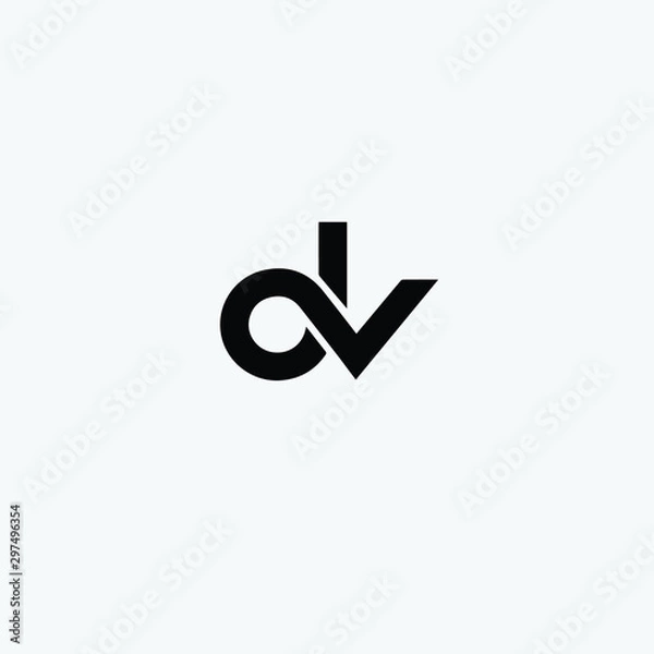 Obraz DV letter icon creative logo vector free