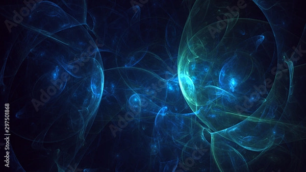 Obraz Fractal 3D rendering abstract light surreal background