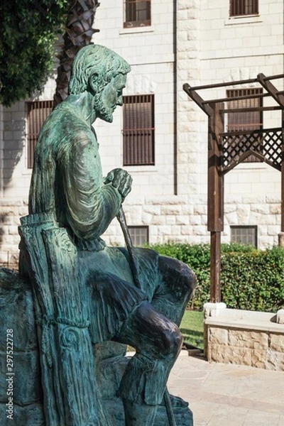 Obraz Statue of Saint Joseph in Nazareth, Israel.