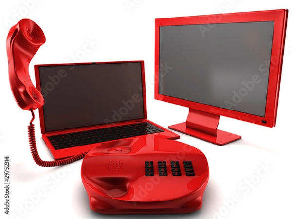 Obraz A bundle of three main telecommunication services