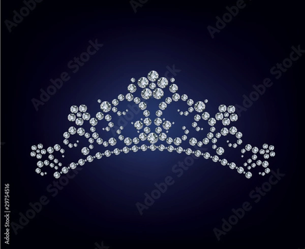 Obraz Diamond tiara - vector illustration