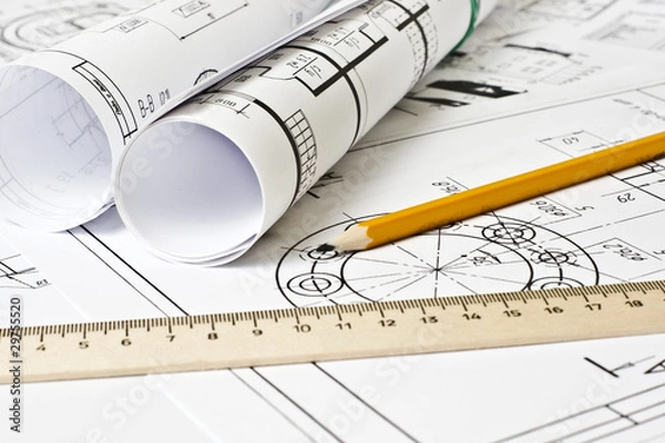 Obraz The engineering drawing