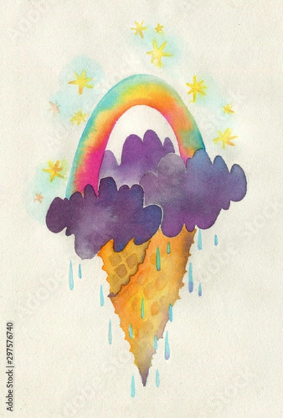 Obraz Mood is thunderstorm ice cream and some magic.