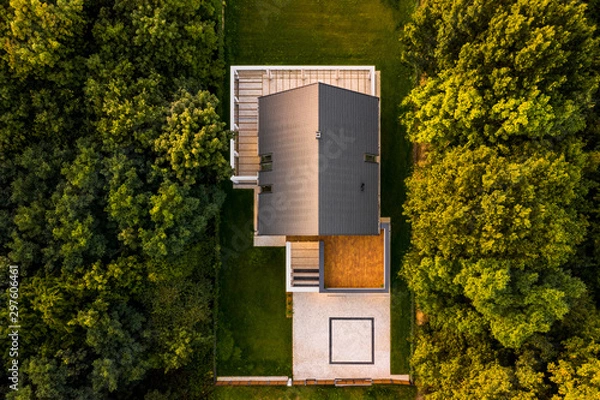 Obraz Aerial view of modern house