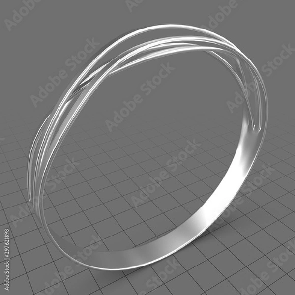 Obraz Woven silver ring