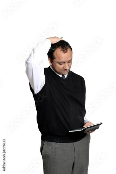 Obraz accountant pulling hair