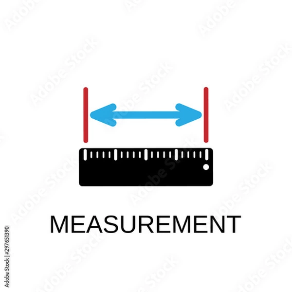 Fototapeta Measurement ruler icon. Measurement ruler concept symbol design. Stock - Vector illustration can be used for web.