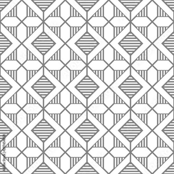 Fototapeta Simple seamless pattern of many geometric shapes.