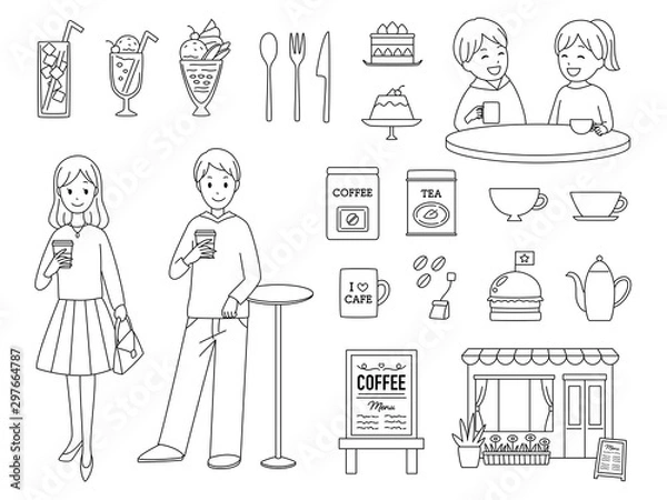 Fototapeta カフェ