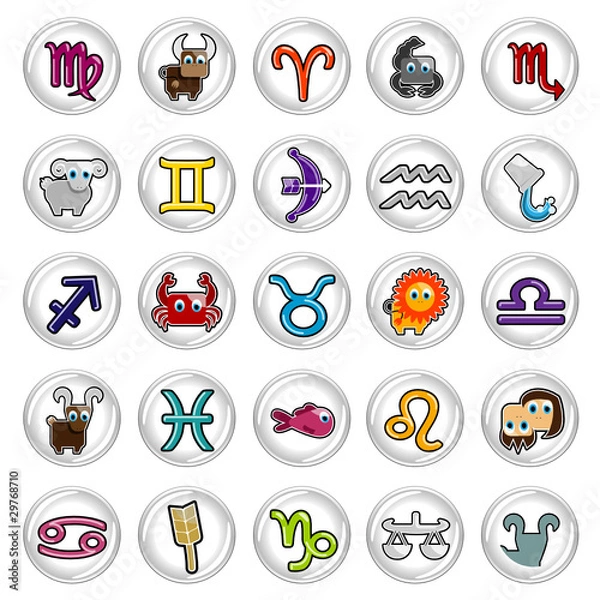 Fototapeta zodiac symbols vector